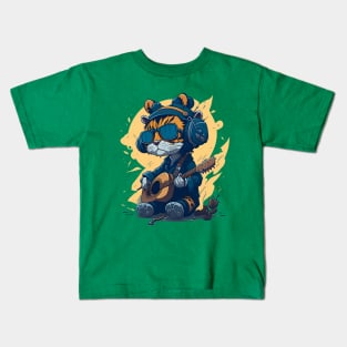 Guitar Cat Kids T-Shirt